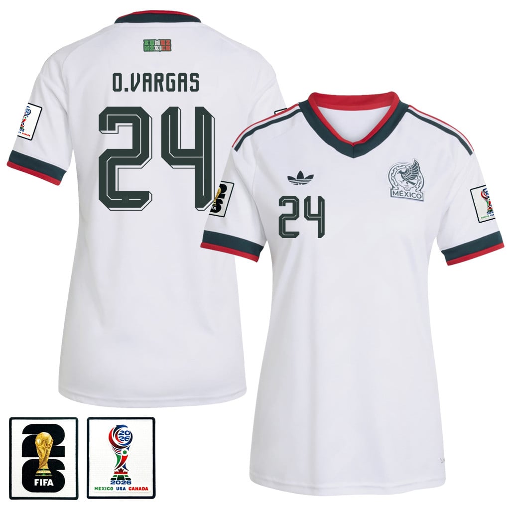 Obed Vargas 24 Women's Mexico National Team 2026 Away Jersey - White
