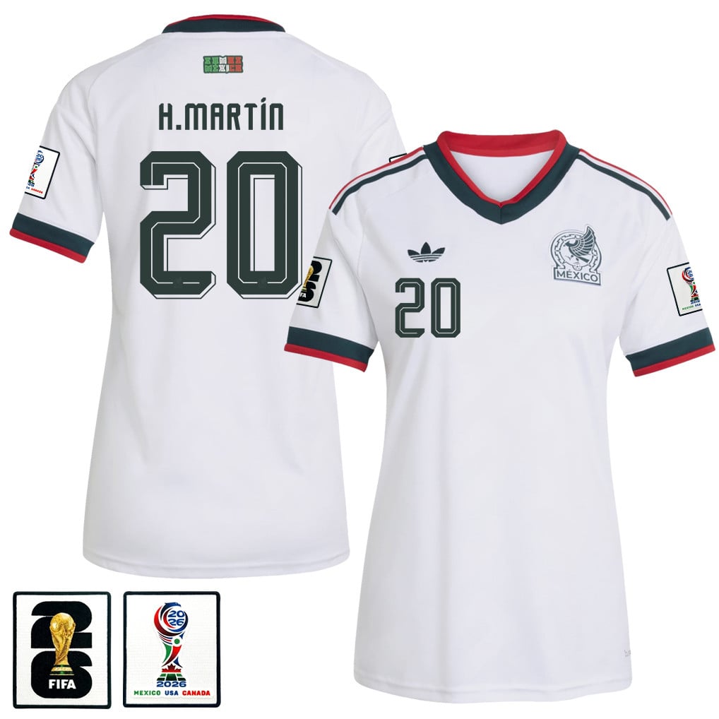 Henry Martín 20 Women's Mexico National Team 2026 Away Jersey - White