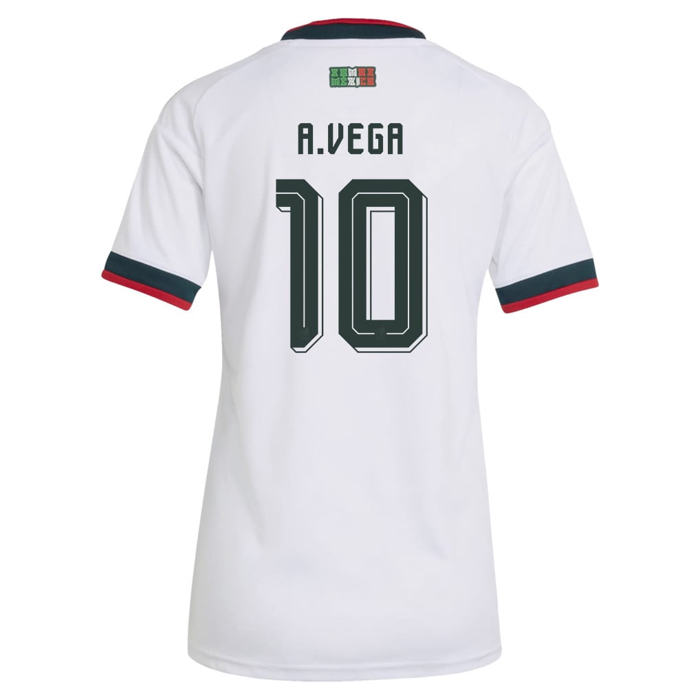 Alexis Vega 10 Women's Mexico National Team 2026 Away Jersey - White