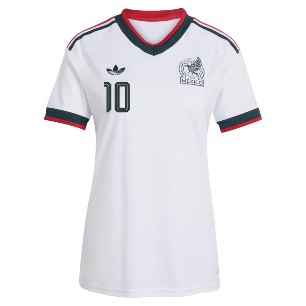 Alexis Vega 10 Women's Mexico National Team 2026 Away Jersey - White