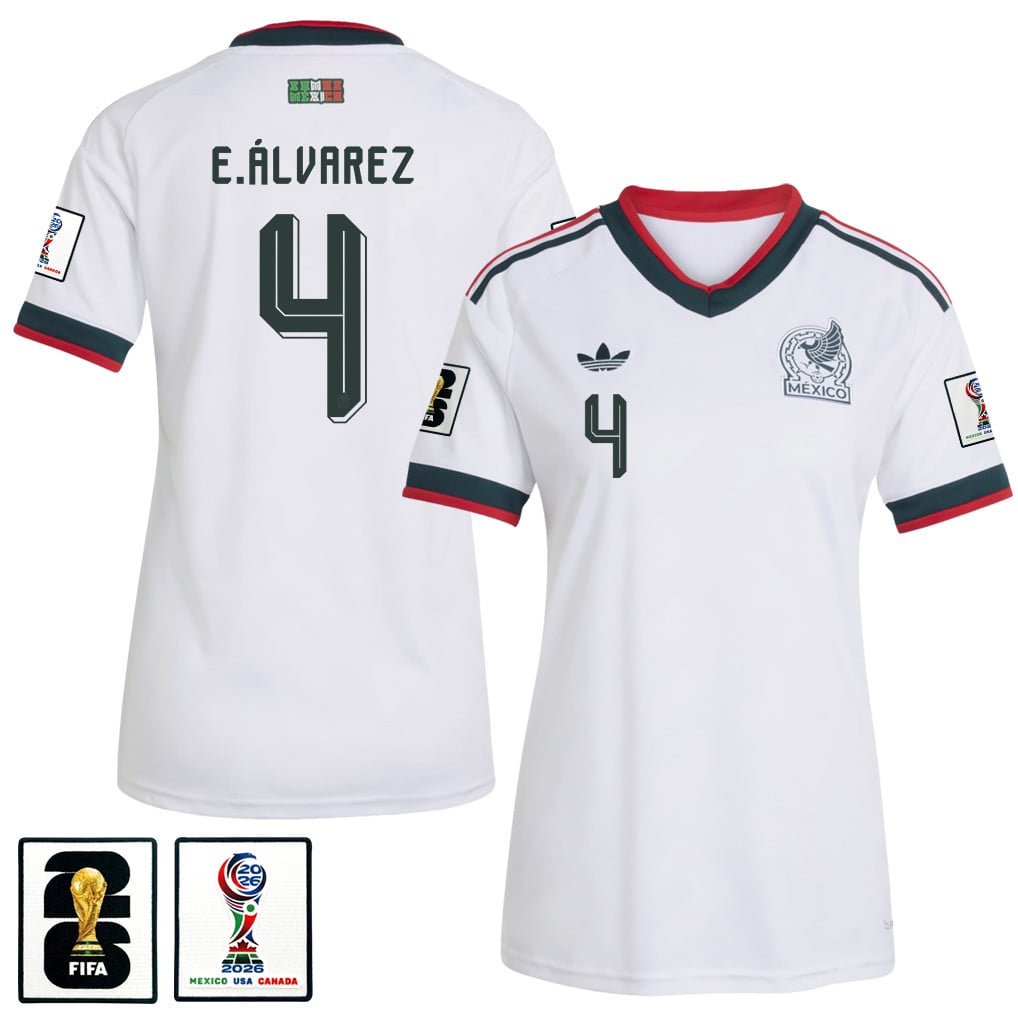 Edson Álvarez 4 Women's Mexico National Team 2026 Away Jersey - White