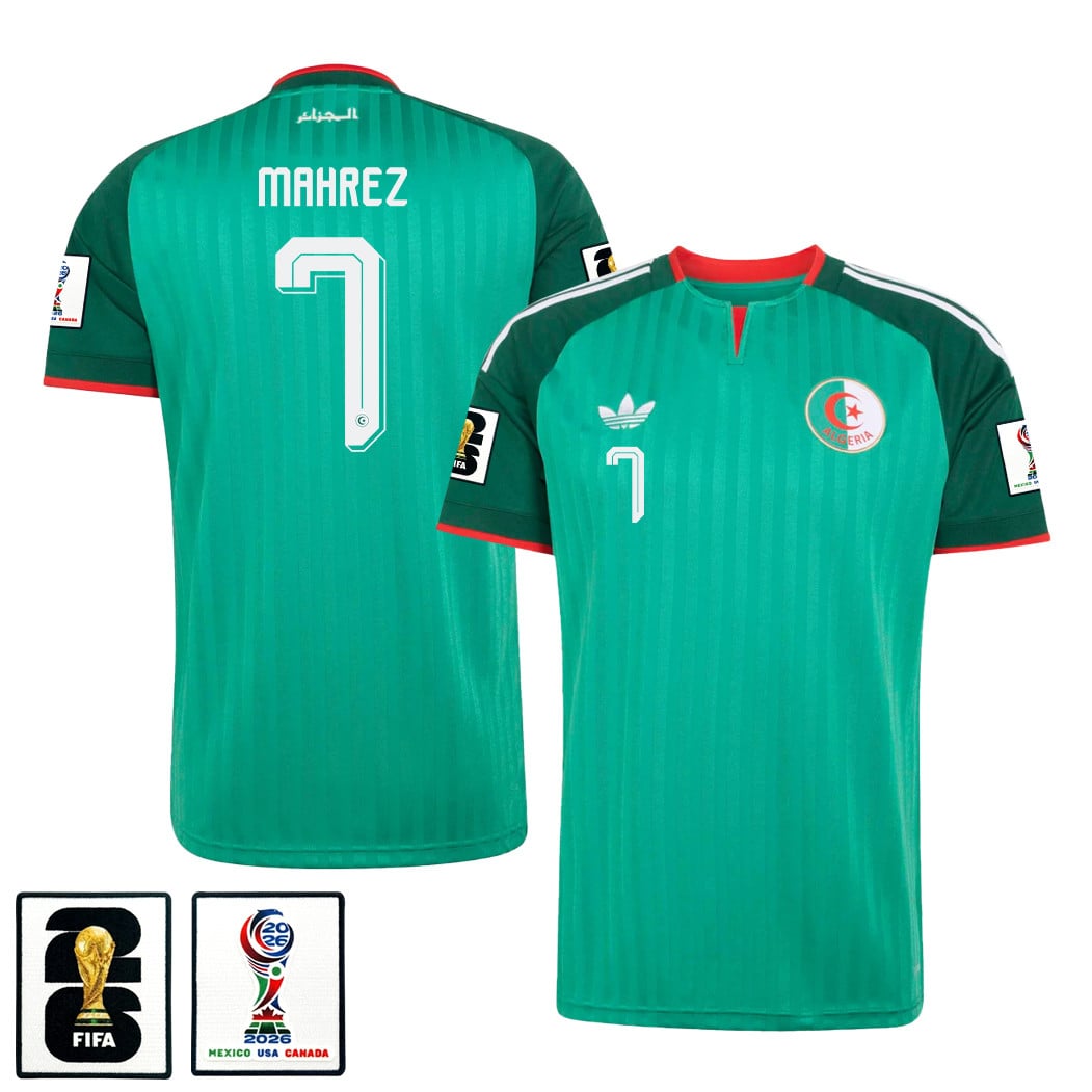 Riyad Mahrez 7 Algeria National Team 2026 Away Jersey - Green, Men