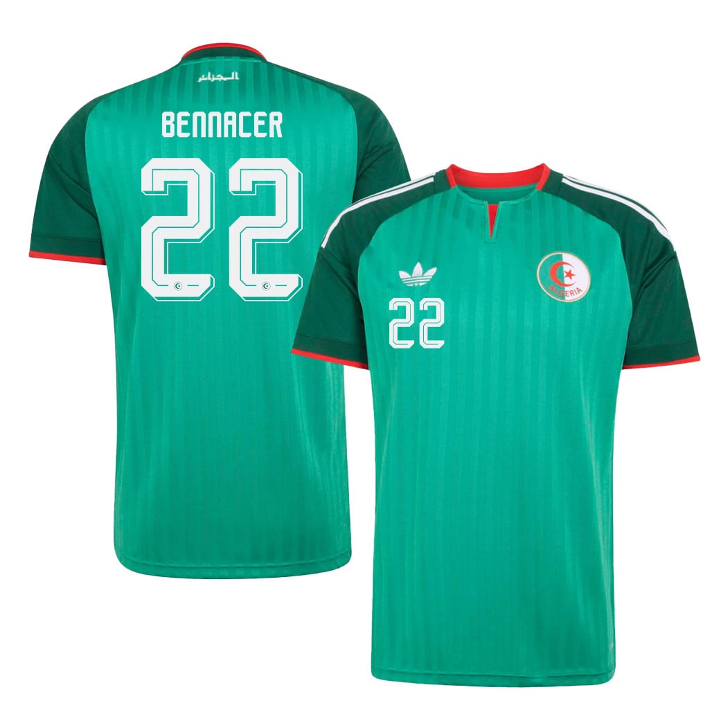 Ismaël Bennacer 22 Algeria National Team 2026 Away Jersey - Green, Men