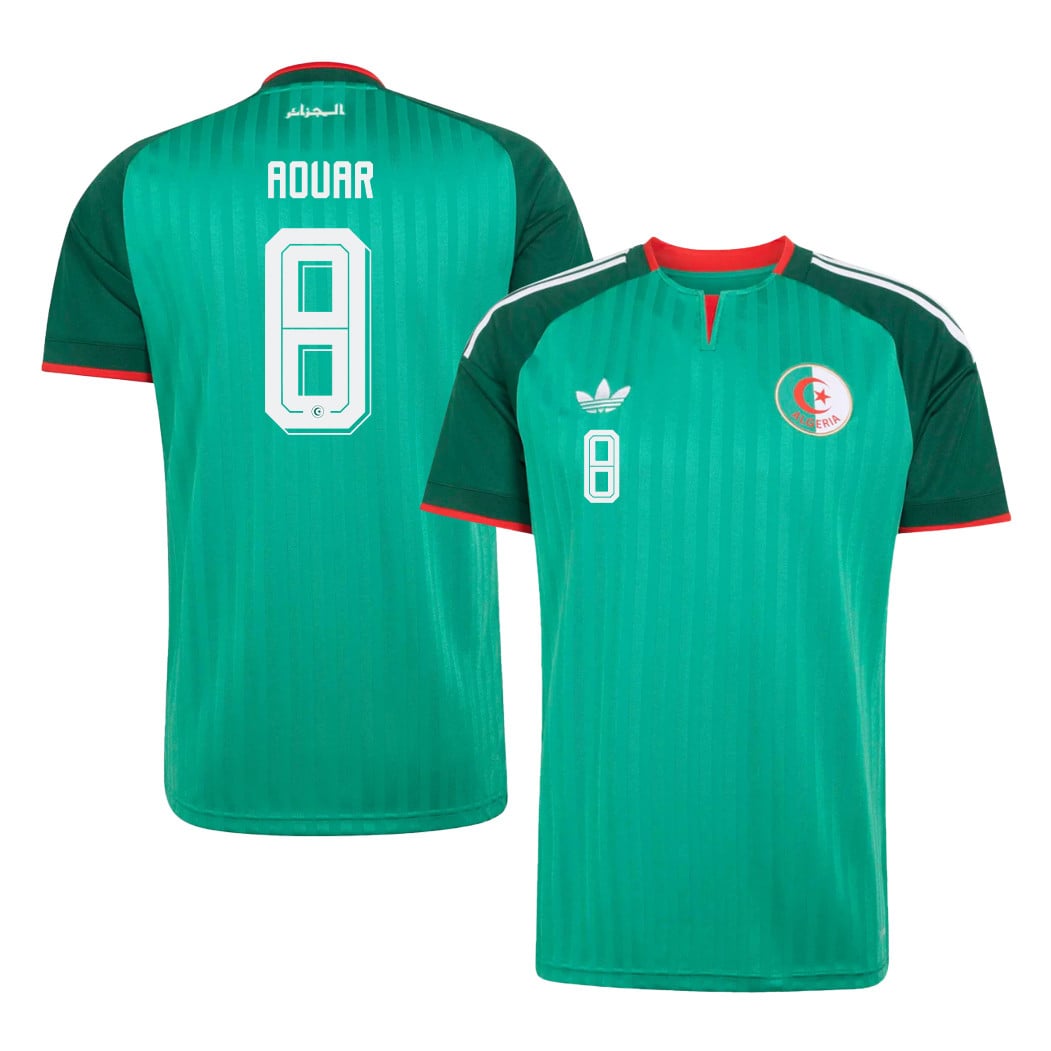 Houssem Aouar 8 Algeria National Team 2026 Away Jersey - Green, Men