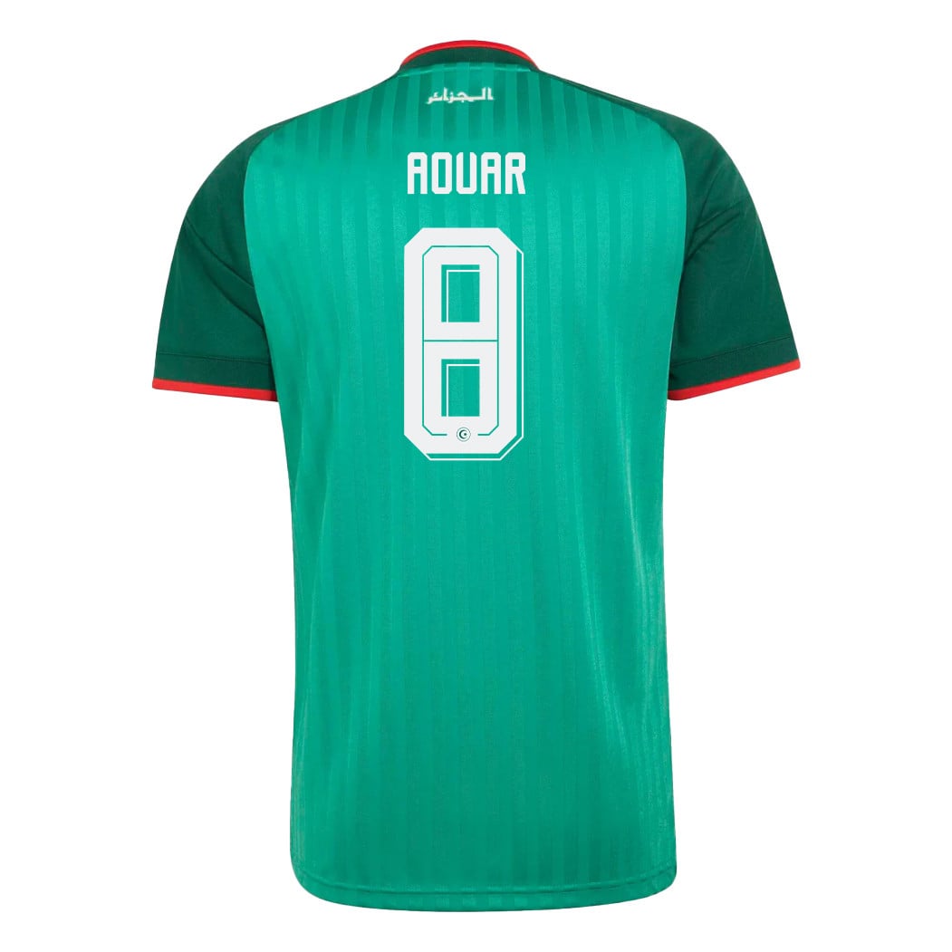 Houssem Aouar 8 Algeria National Team 2026 Away Jersey - Green, Men