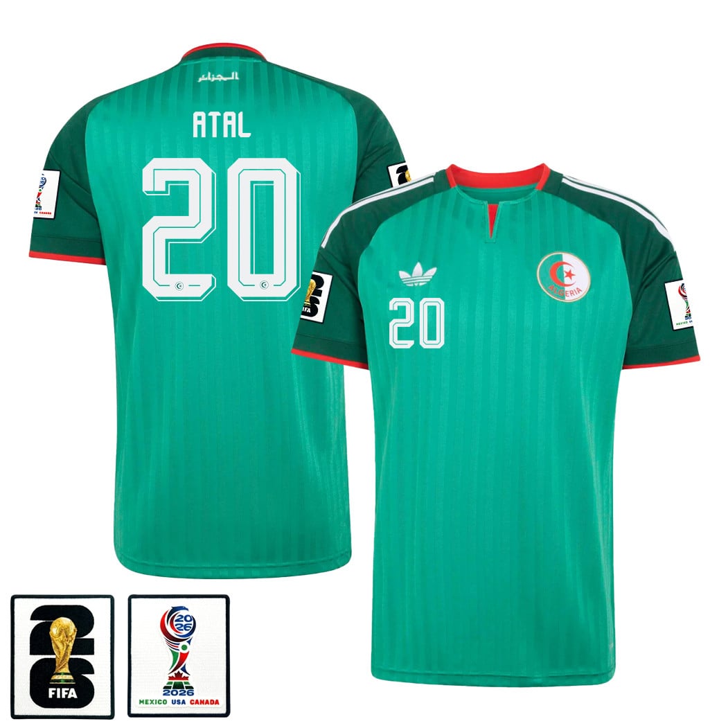 Youcef Atal 20 Algeria National Team 2026 Away Jersey - Green, Men