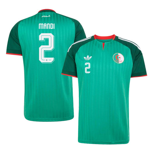 Aïssa Mandi 2 Algeria National Team 2026 Away Jersey - Green, Men