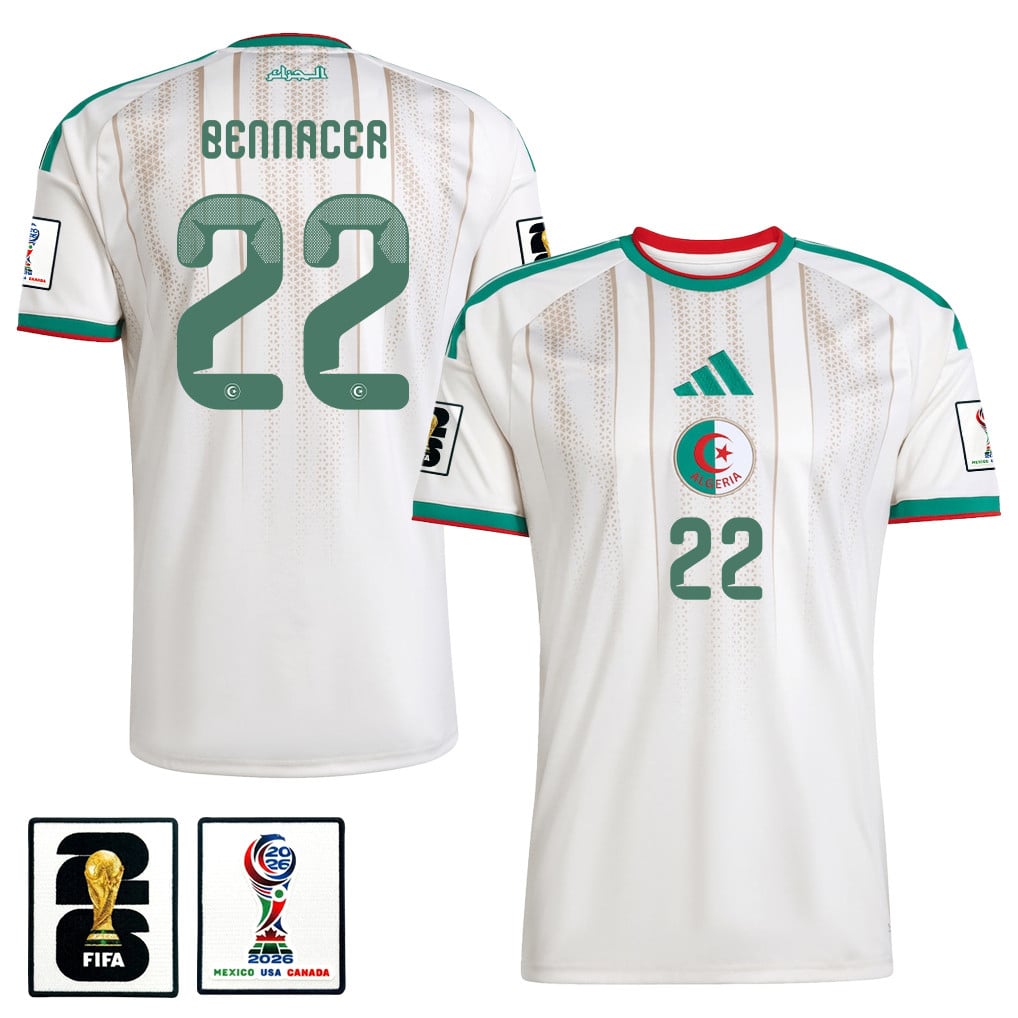 Ismaël Bennacer 22 Algeria National Team 2026 Home Jersey - White, Men
