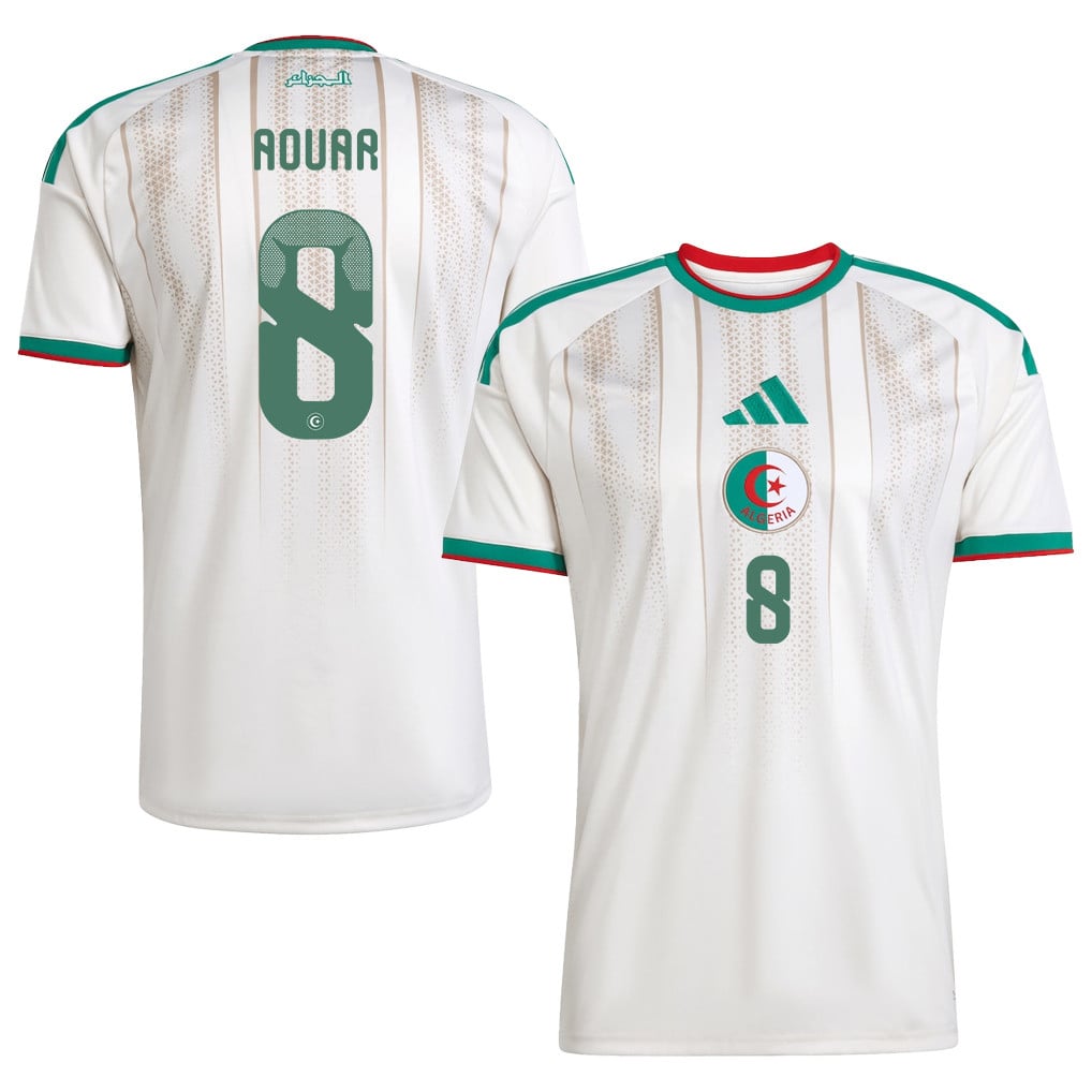 Houssem Aouar 8 Algeria National Team 2026 Home Jersey - White, Men