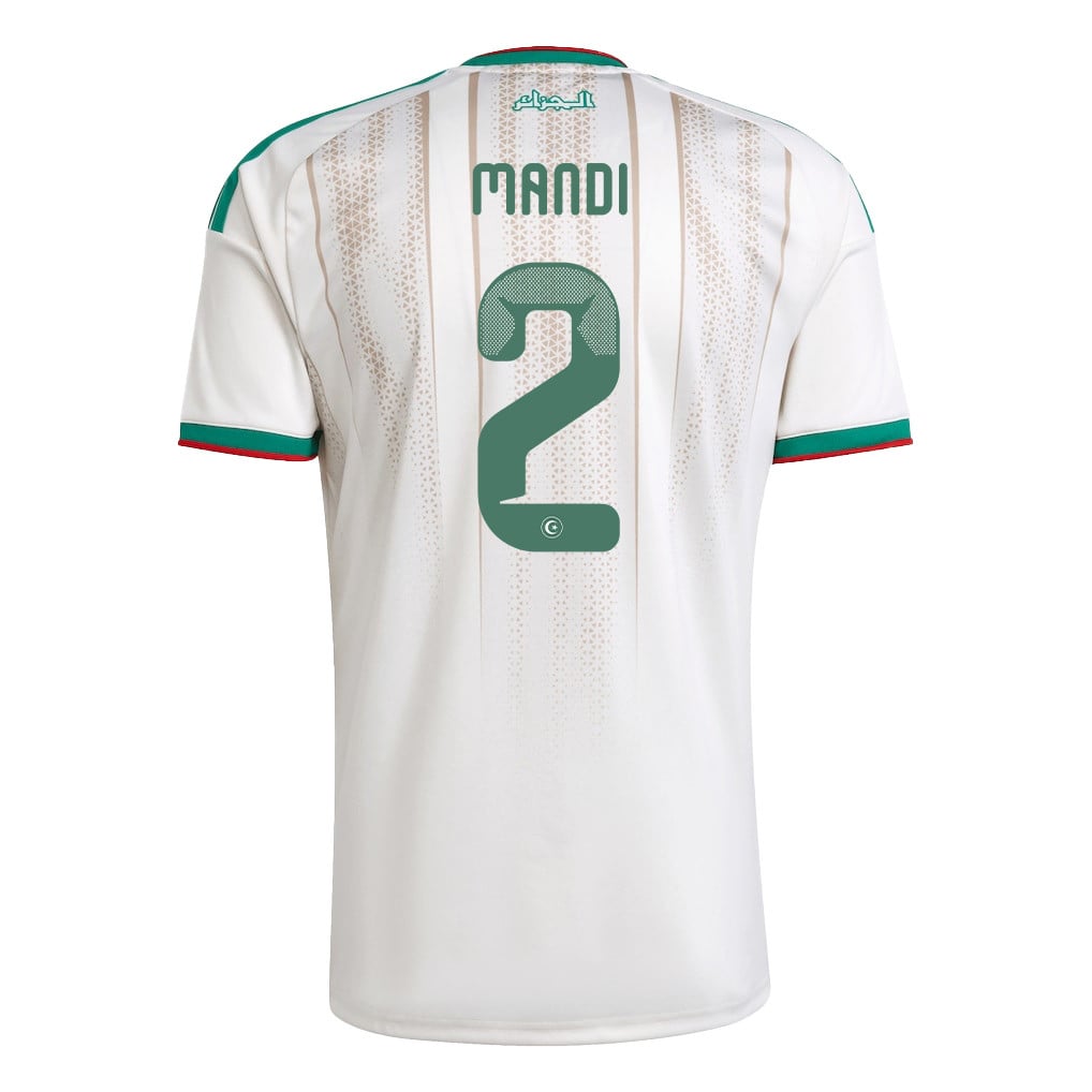 Aïssa Mandi 2 Algeria National Team 2026 Home Jersey - White, Men