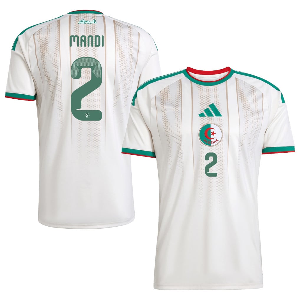Aïssa Mandi 2 Algeria National Team 2026 Home Jersey - White, Men