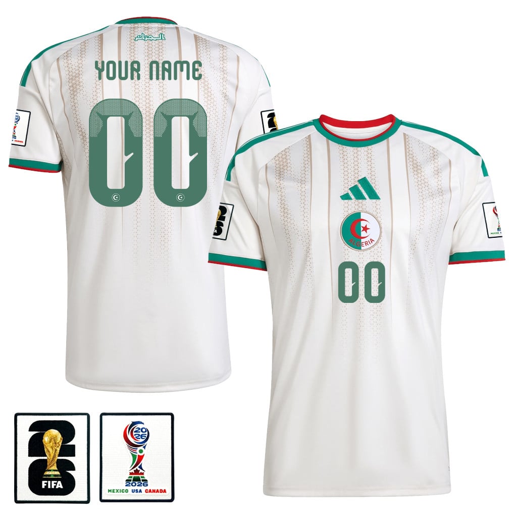 Algeria National Team 2026 Personalized Home Jersey - White, Men