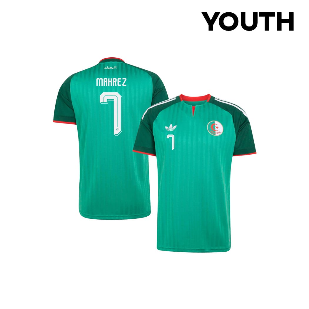 Riyad Mahrez 7 Youth Algeria National Team 2026 Away Jersey - Green