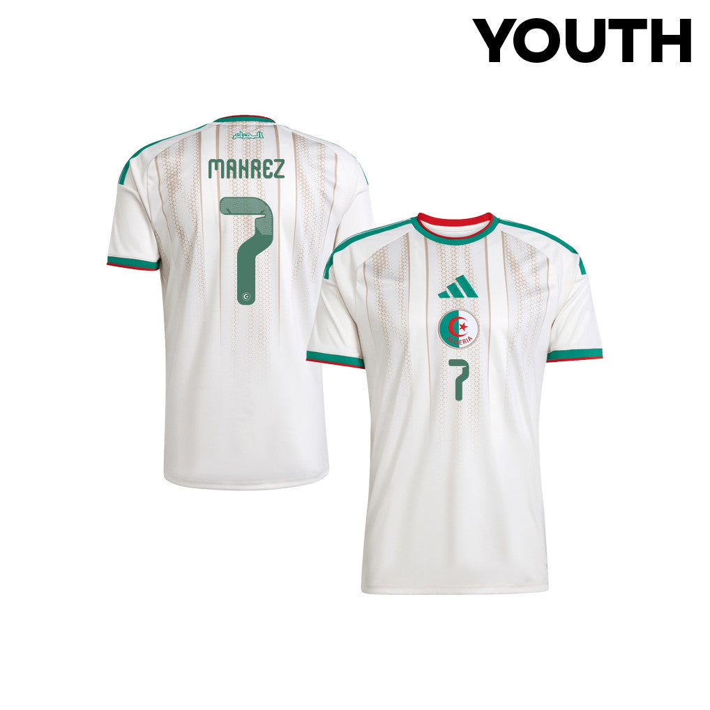 Riyad Mahrez 7 Youth Algeria National Team 2026 Home Jersey - White