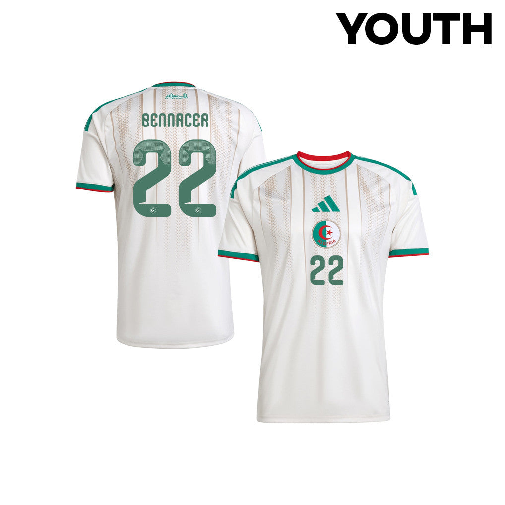 Ismaël Bennacer 22 Youth Algeria National Team 2026 Home Jersey - White