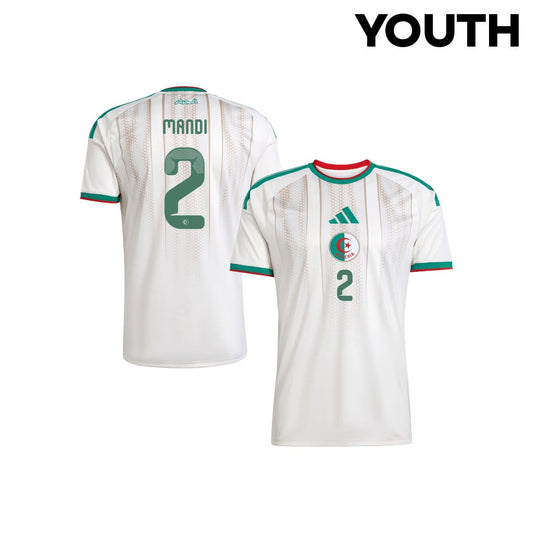 Aïssa Mandi 2 Youth Algeria National Team 2026 Home Jersey - White