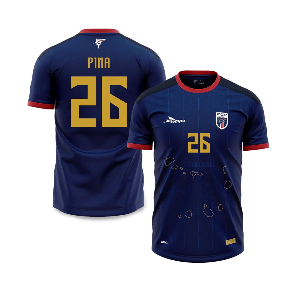 Kevin Pina 26 Cape Verde National Team 2026 Home Jersey - Blue, Men