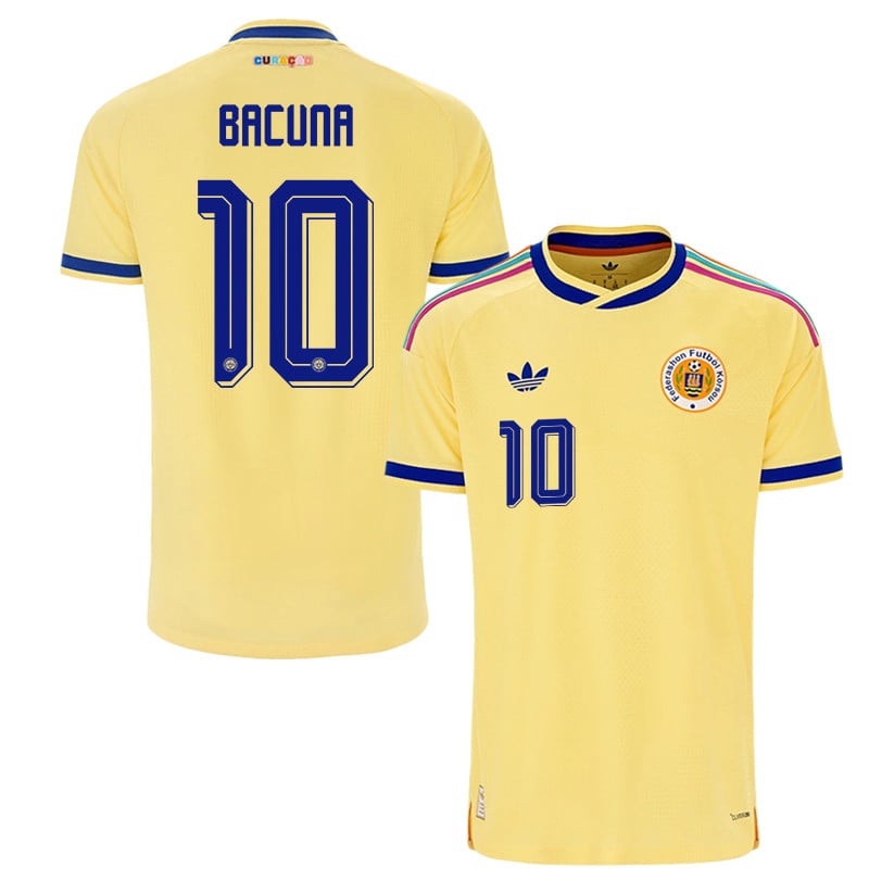 Leandro Bacuna 10 Curaçao National Team 2026 Away Jersey - Yellow, Men