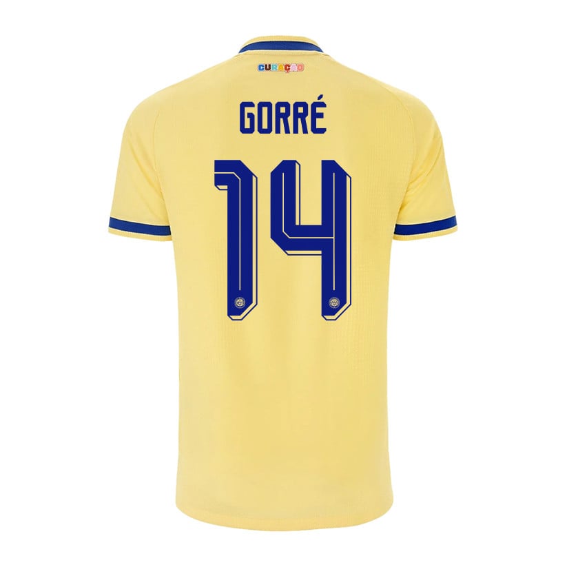 Kenji Gorré 14 Curaçao National Team 2026 Away Jersey - Yellow, Men