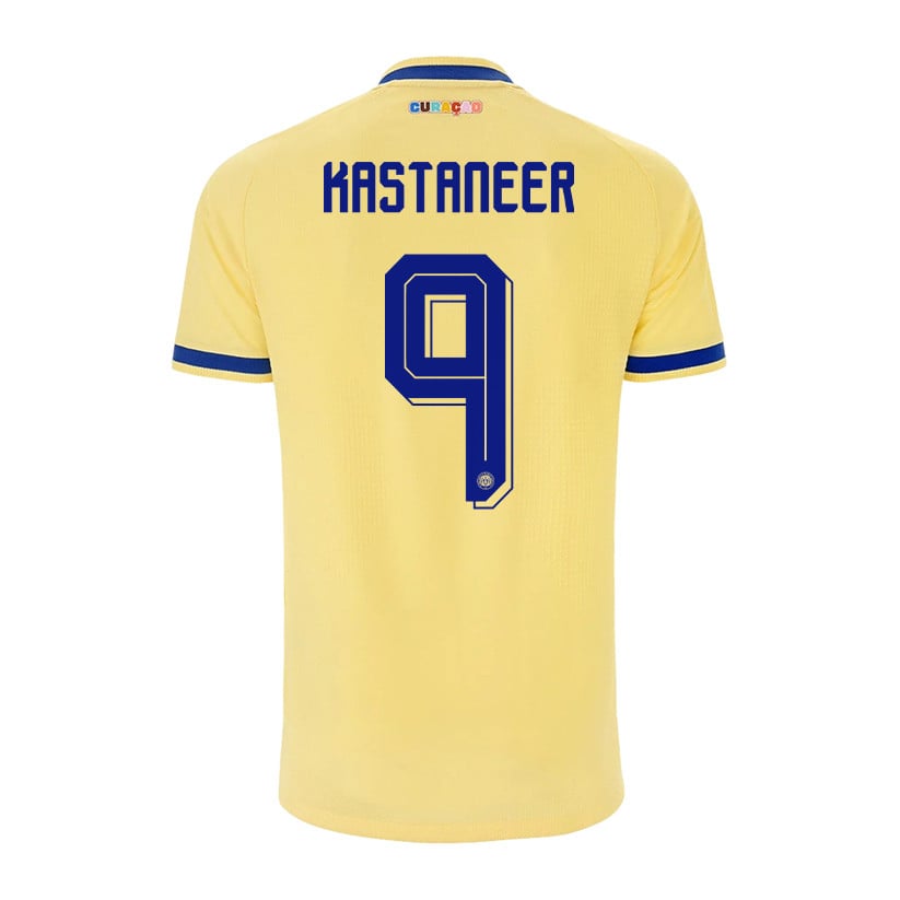 Gervane Kastaneer 9 Curaçao National Team 2026 Away Jersey - Yellow, Men