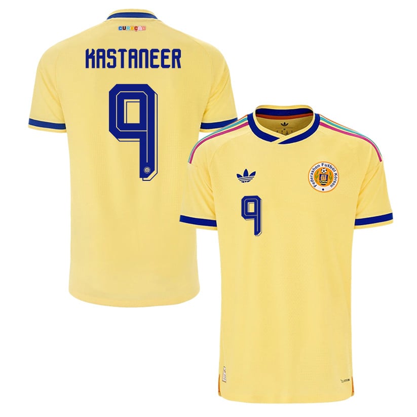 Gervane Kastaneer 9 Curaçao National Team 2026 Away Jersey - Yellow, Men