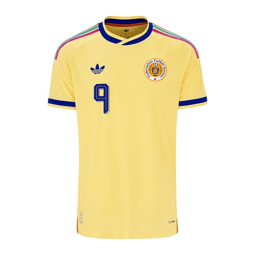 Gervane Kastaneer 9 Curaçao National Team 2026 Away Jersey - Yellow, Men