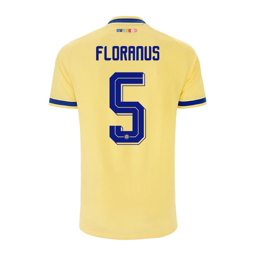 Sherel Floranus 5 Curaçao National Team 2026 Away Jersey - Yellow, Men