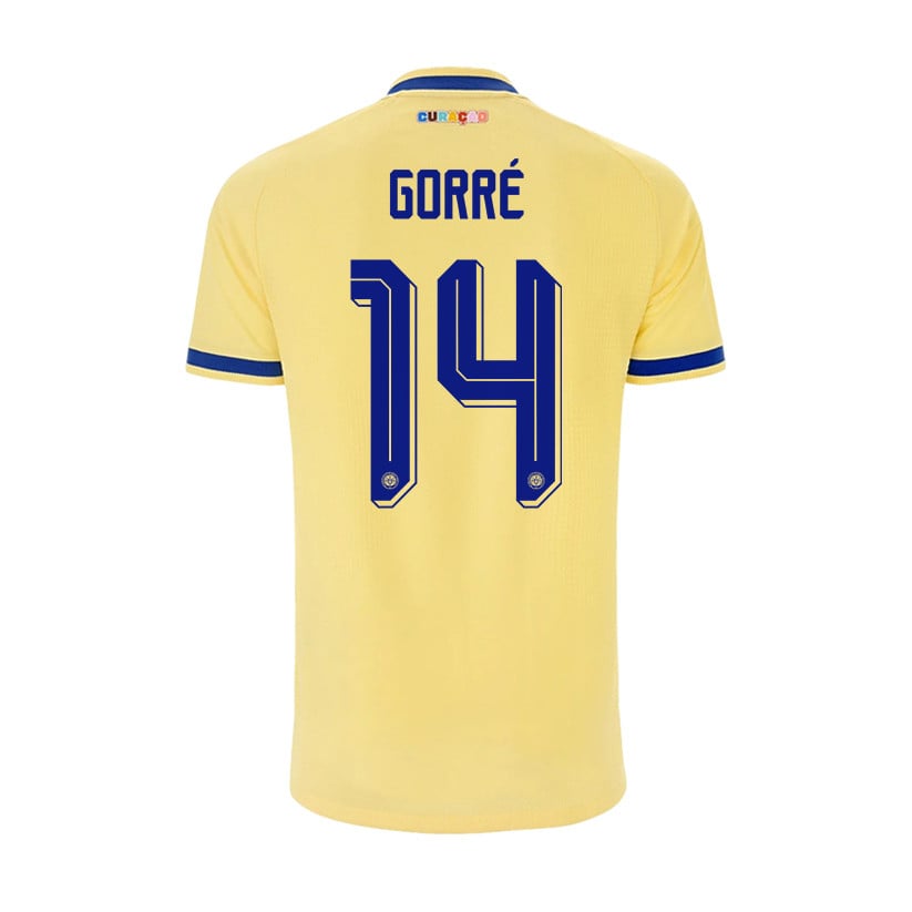 Kenji Gorré 14 Youth Curaçao National Team 2026 Away Jersey - Yellow