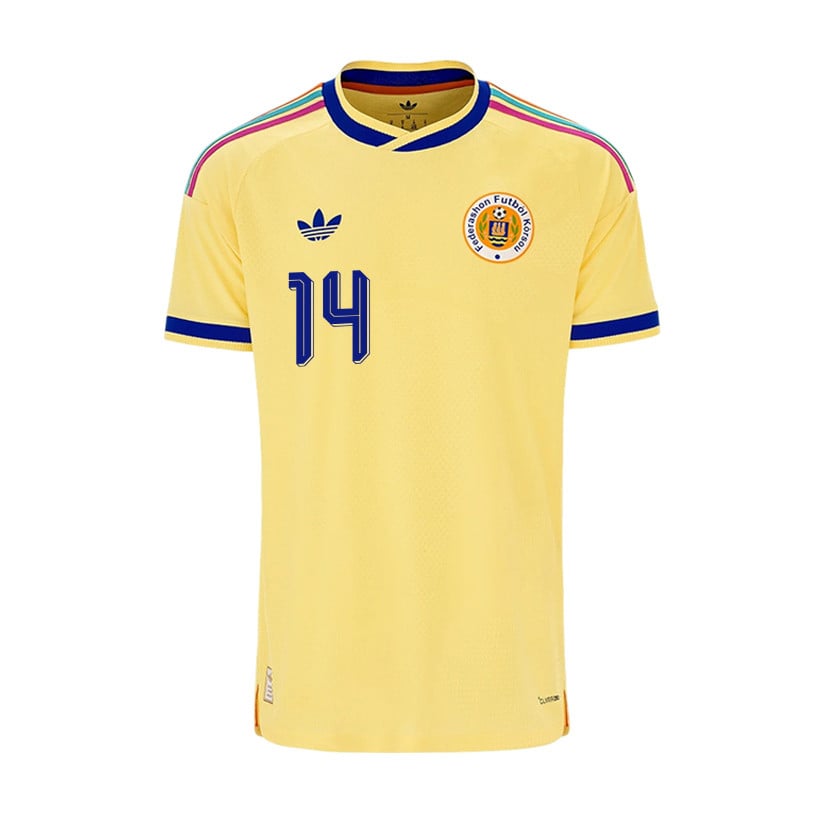 Kenji Gorré 14 Youth Curaçao National Team 2026 Away Jersey - Yellow
