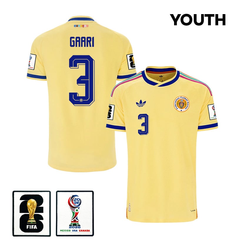 Juriën Gaari 3 Youth Curaçao National Team 2026 Away Jersey - Yellow