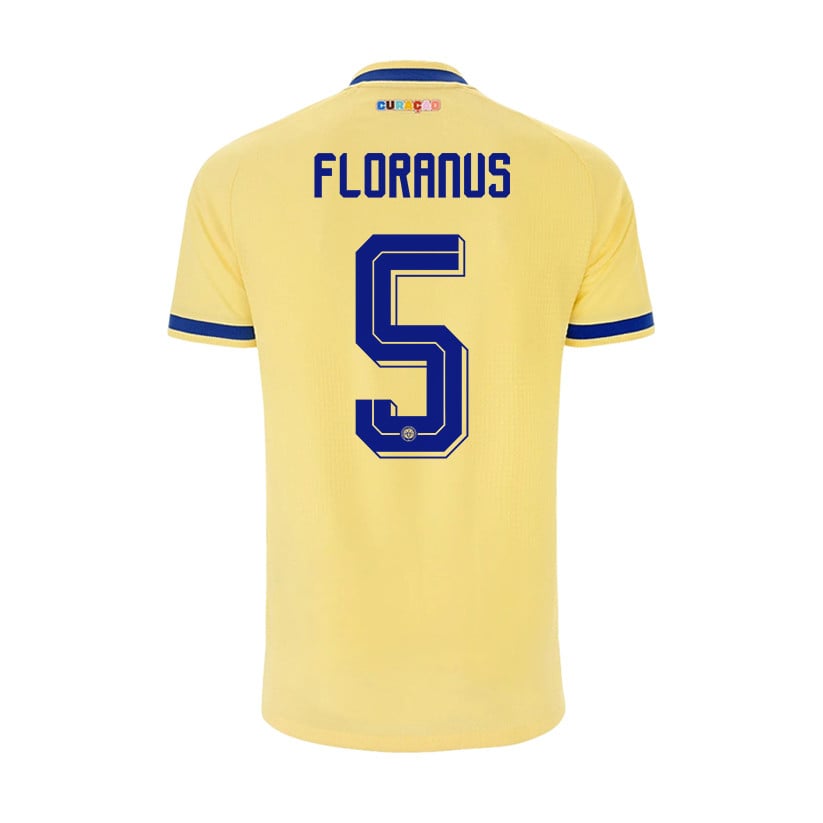 Sherel Floranus 5 Youth Curaçao National Team 2026 Away Jersey - Yellow