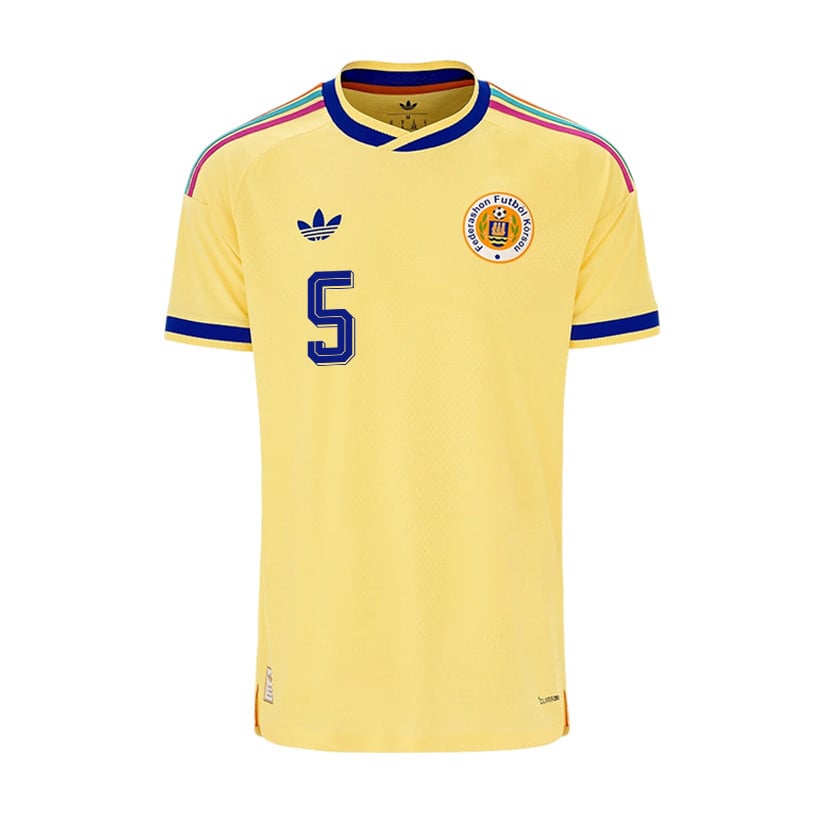 Sherel Floranus 5 Youth Curaçao National Team 2026 Away Jersey - Yellow