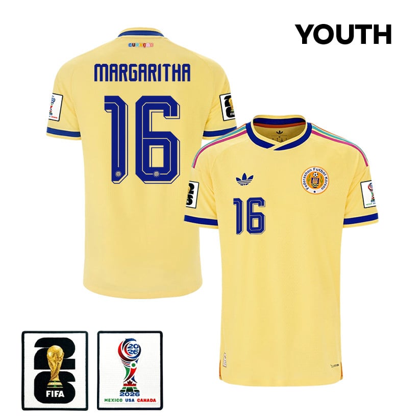 Jearl Margaritha 16 Youth Curaçao National Team 2026 Away Jersey - Yellow