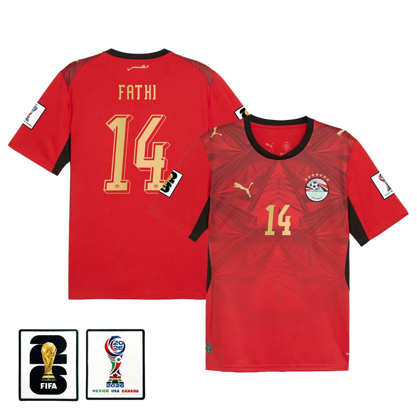 Hamdi Fathi 14 Egypt National Team 2026 Home Jersey - Red, Men