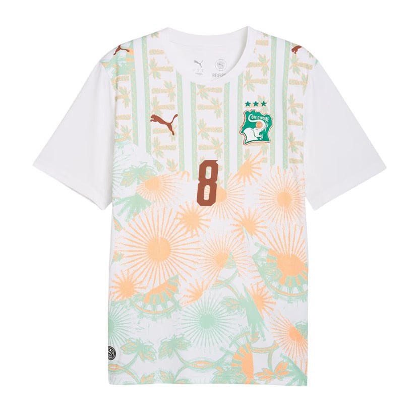 Franck Kessié 8 Ivory Coast National Team 2026 Away Jersey - White, Men