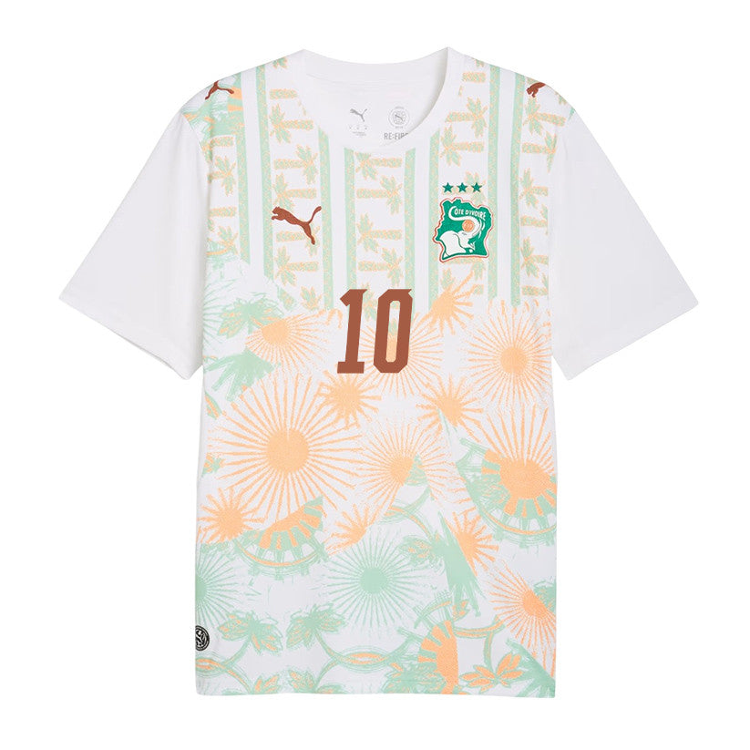 Simon Adingra 10 Ivory Coast National Team 2026 Away Jersey - White, Men