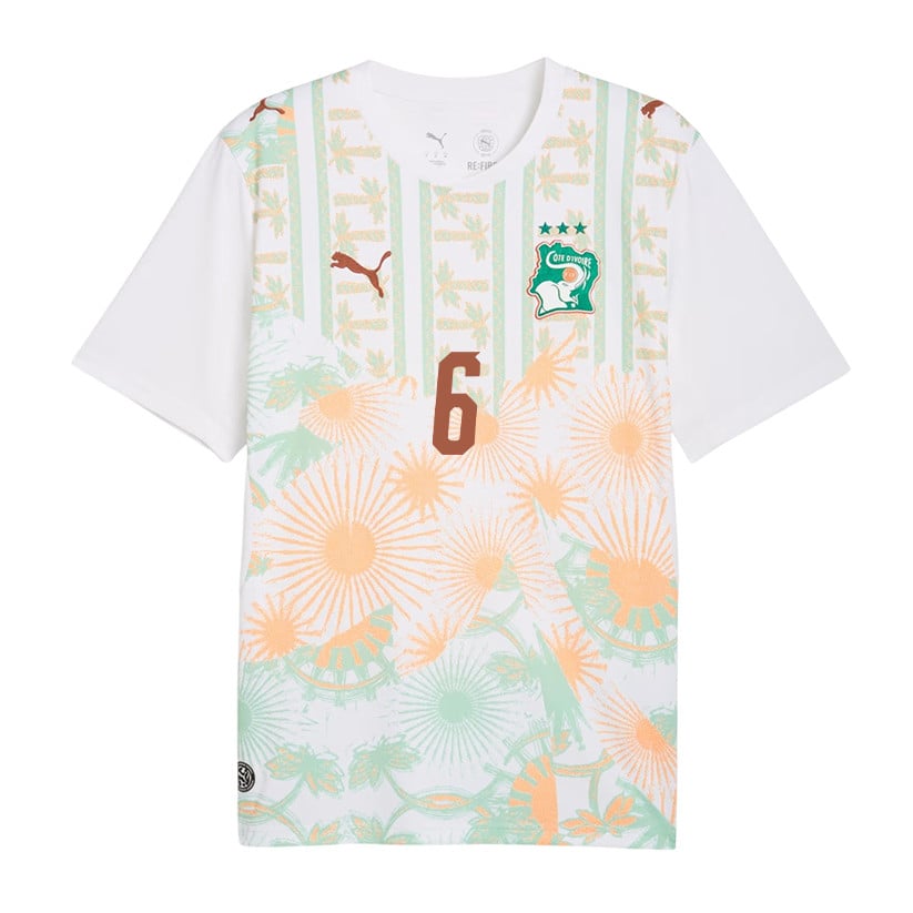 Seko Fofana 6 Ivory Coast National Team 2026 Away Jersey - White, Men