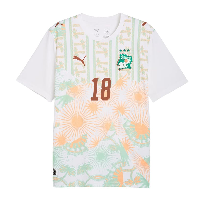 Ibrahim Sangare 18 Ivory Coast National Team 2026 Away Jersey - White, Men