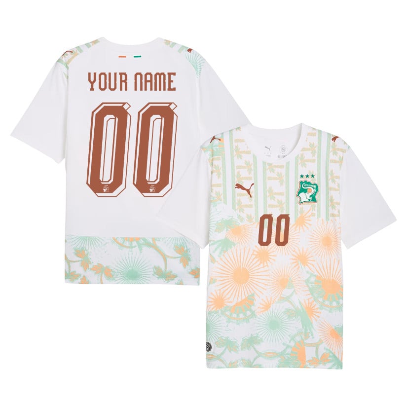 Ivory Coast National Team 2026 Personalized Away Jersey - White, Men