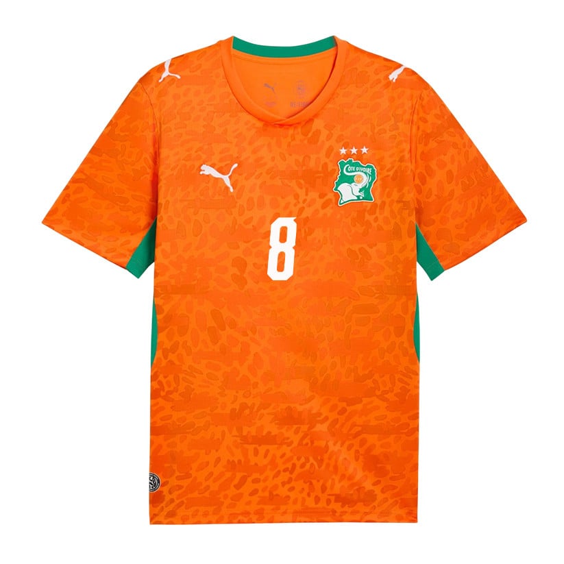Franck Kessié 8 Ivory Coast National Team 2026 Home Jersey - Orange, Men