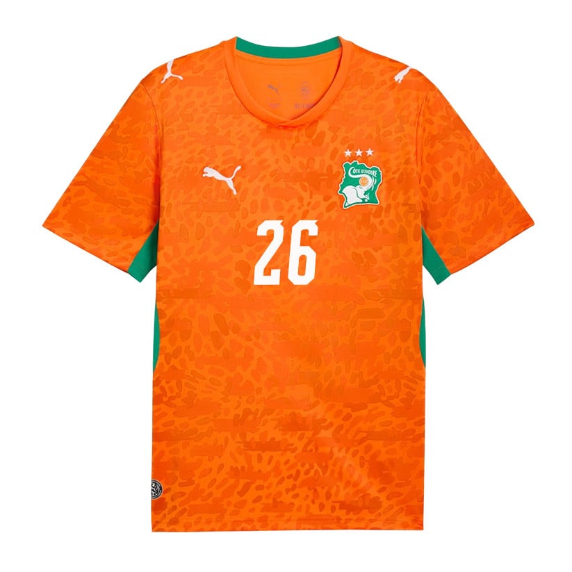 Nicolas Pépé 26 Ivory Coast National Team 2026 Home Jersey - Orange, Men