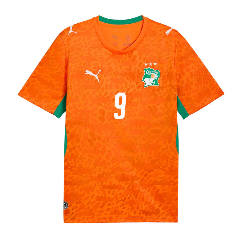 Wilfried Zaha 9 Ivory Coast National Team 2026 Home Jersey - Orange, Men
