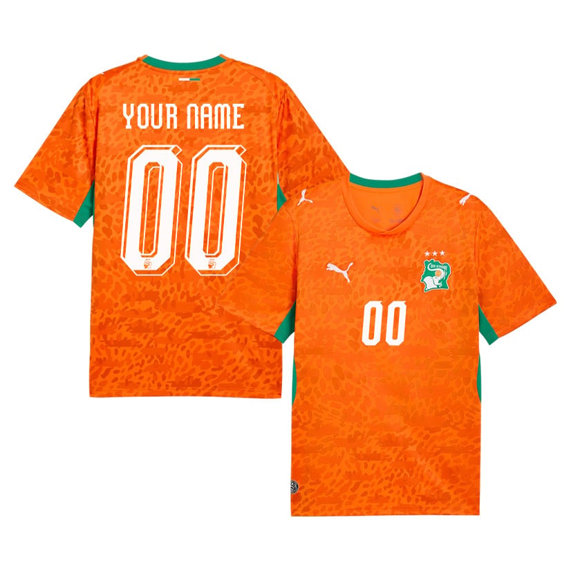 Ivory Coast National Team 2026 Personalized Home Jersey - Orange, Men