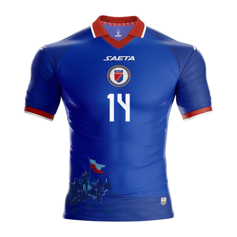 Leverton Pierre 14 Haiti National Team 2026 Home Jersey - Blue, Men