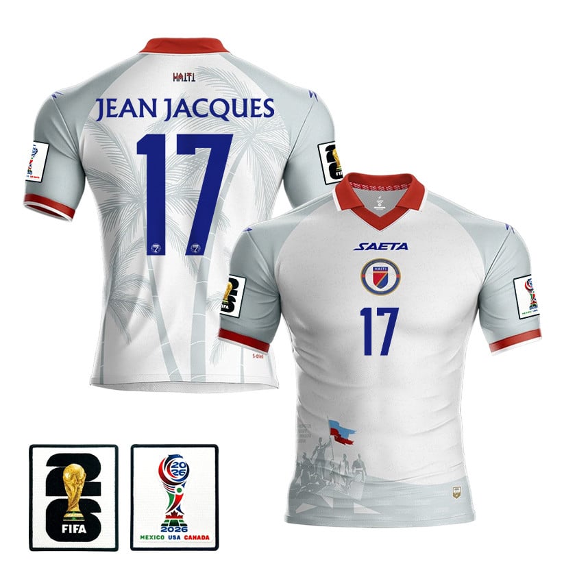 Danley Jean Jacques 17 Haiti National Team 2026 Away Jersey - White, Men