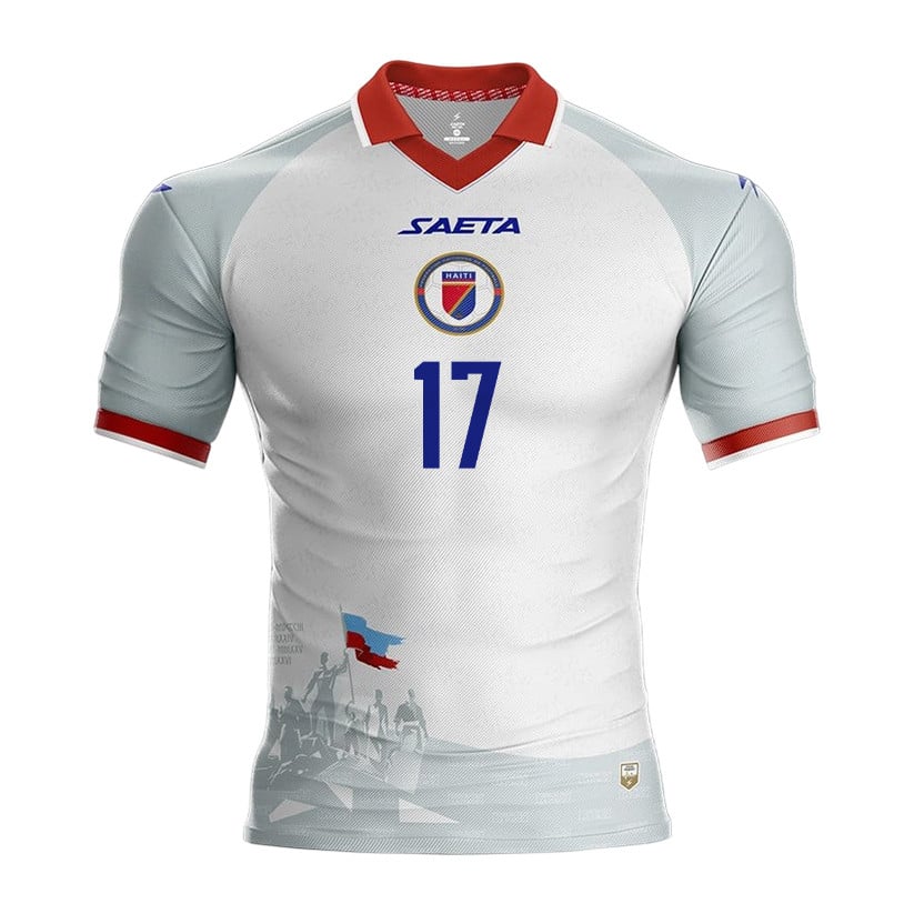 Danley Jean Jacques 17 Haiti National Team 2026 Away Jersey - White, Men