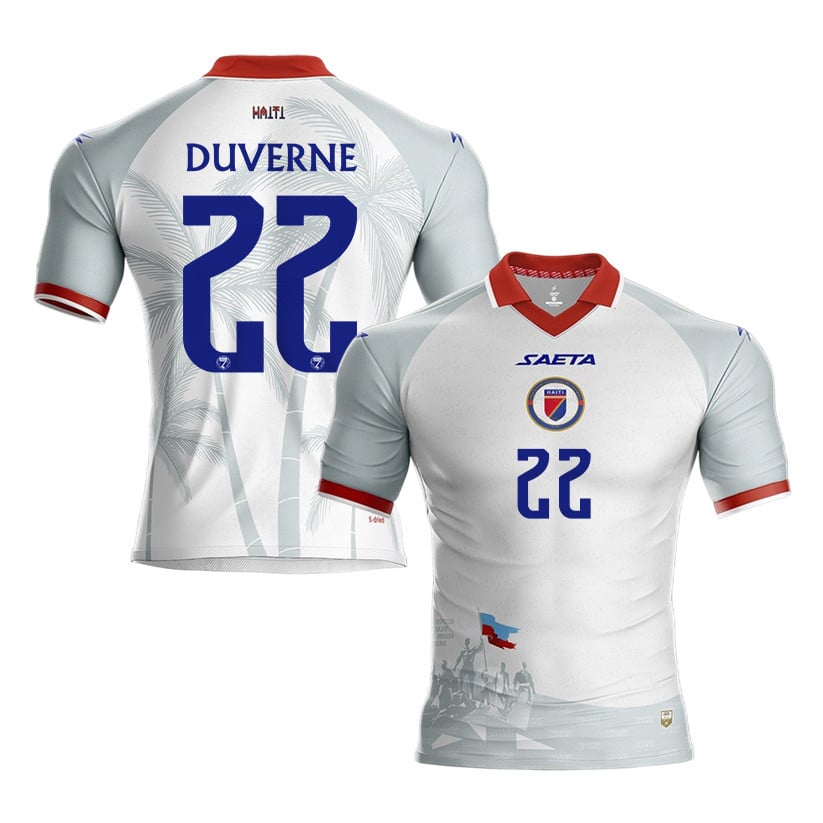 Jean-Kevin Duverne 22 Haiti National Team 2026 Away Jersey - White, Men