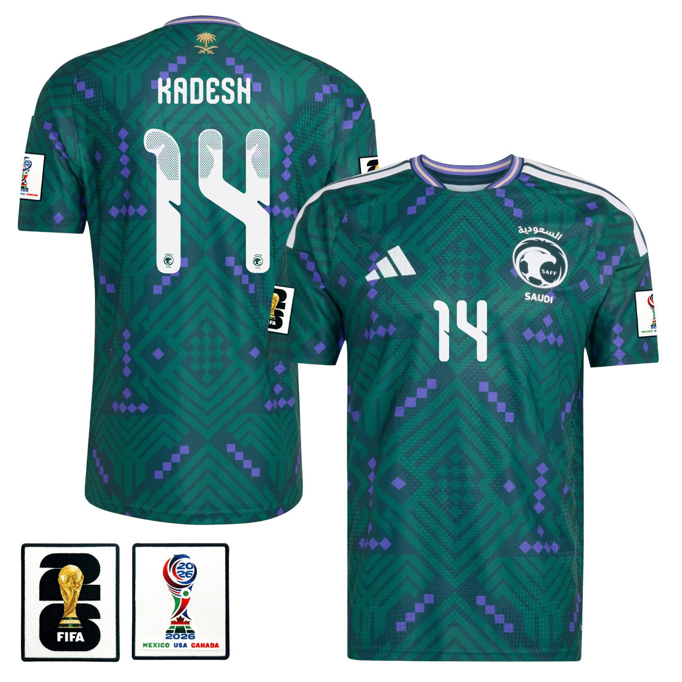 Hasan Kadesh 14 Saudi Arabia National Team 2026 Home Jersey - Green, Men