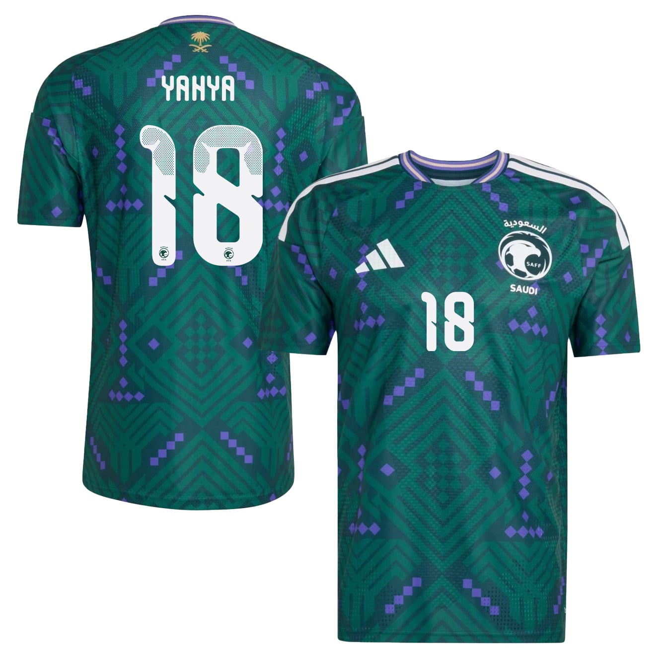 Ayman Yahya 18 Saudi Arabia National Team 2026 Home Jersey - Green, Men