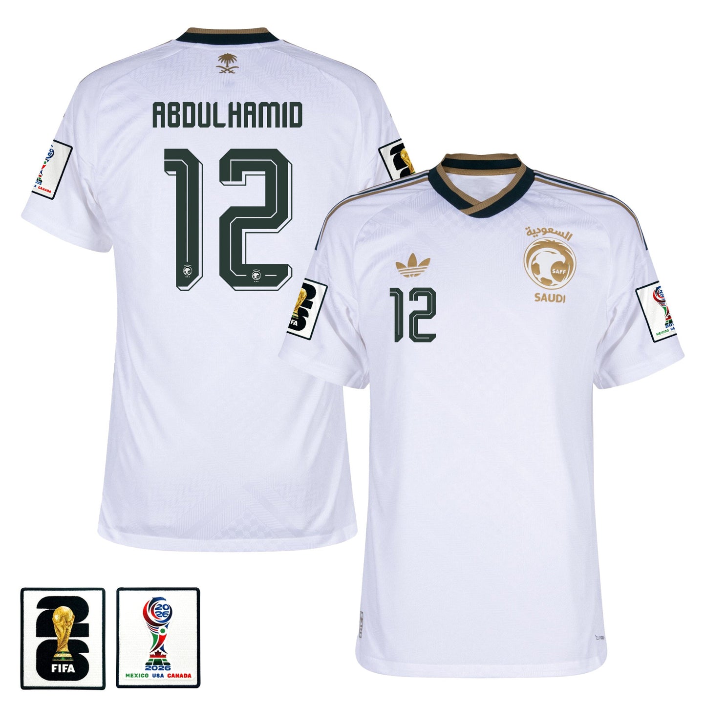 Saud Abdulhamid 12 Saudi Arabia National Team 2026 Away Jersey - White, Men